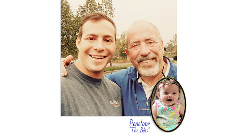 Father and son window installation team